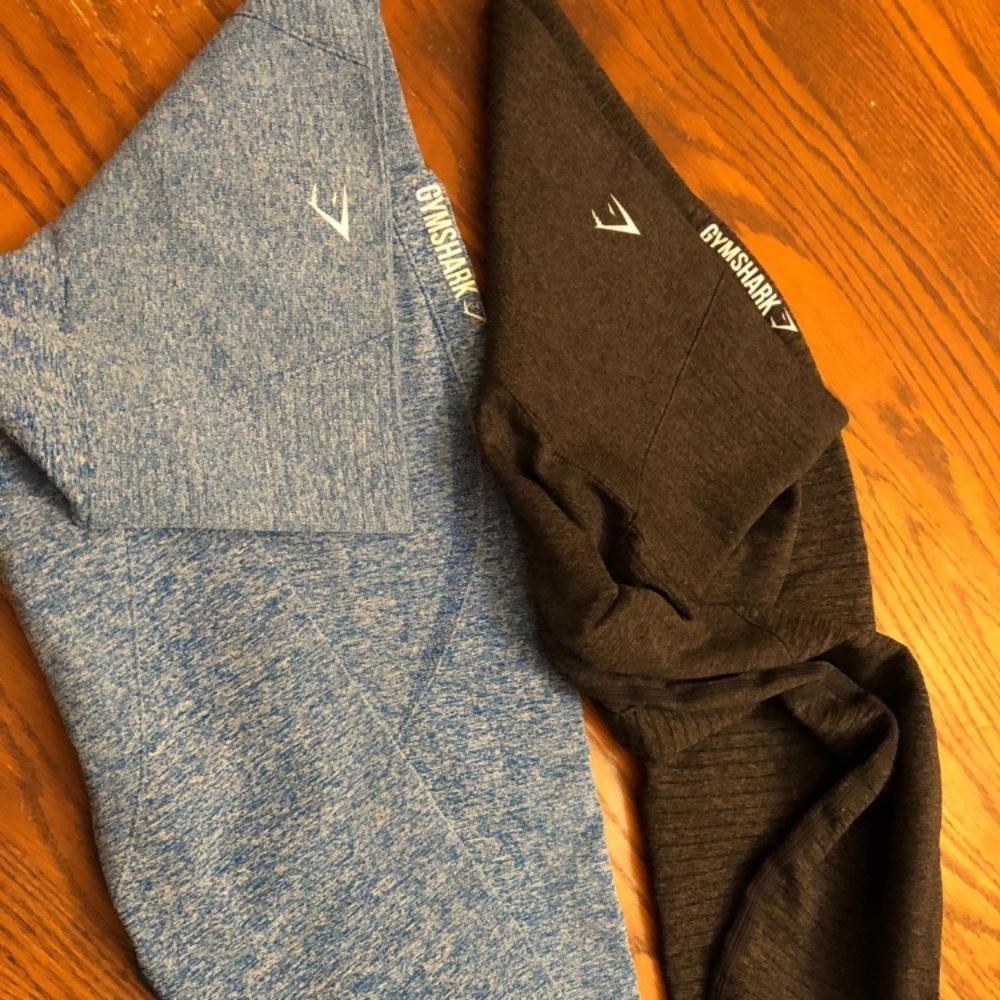 Gymshark seamless blueberry charcoal capri